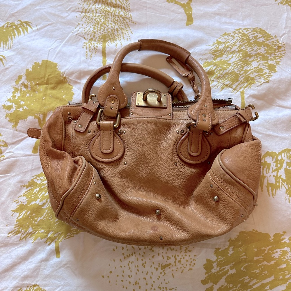 Chloe tan leather purse